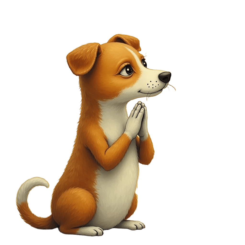 Faithful Canine in Prayer