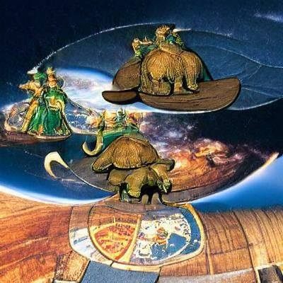 Discworld | flat earth on four elephants stood on the back o...