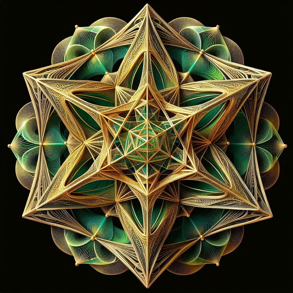Merkaba Sacred Geometry  by @Verdigrisel
