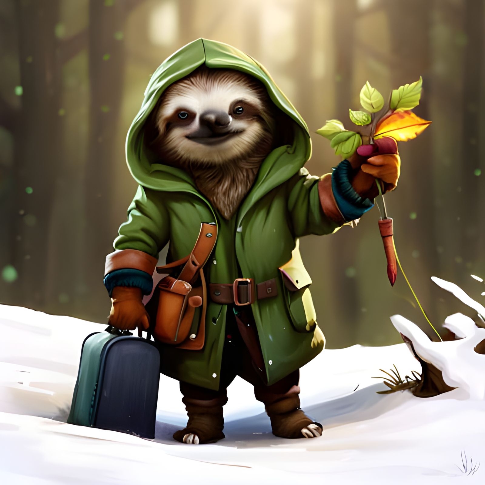 Traveling Slothman  by @twookiegeddon 