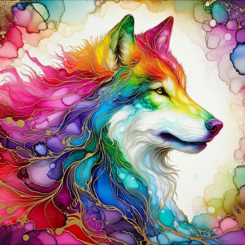 Colorful Wolf