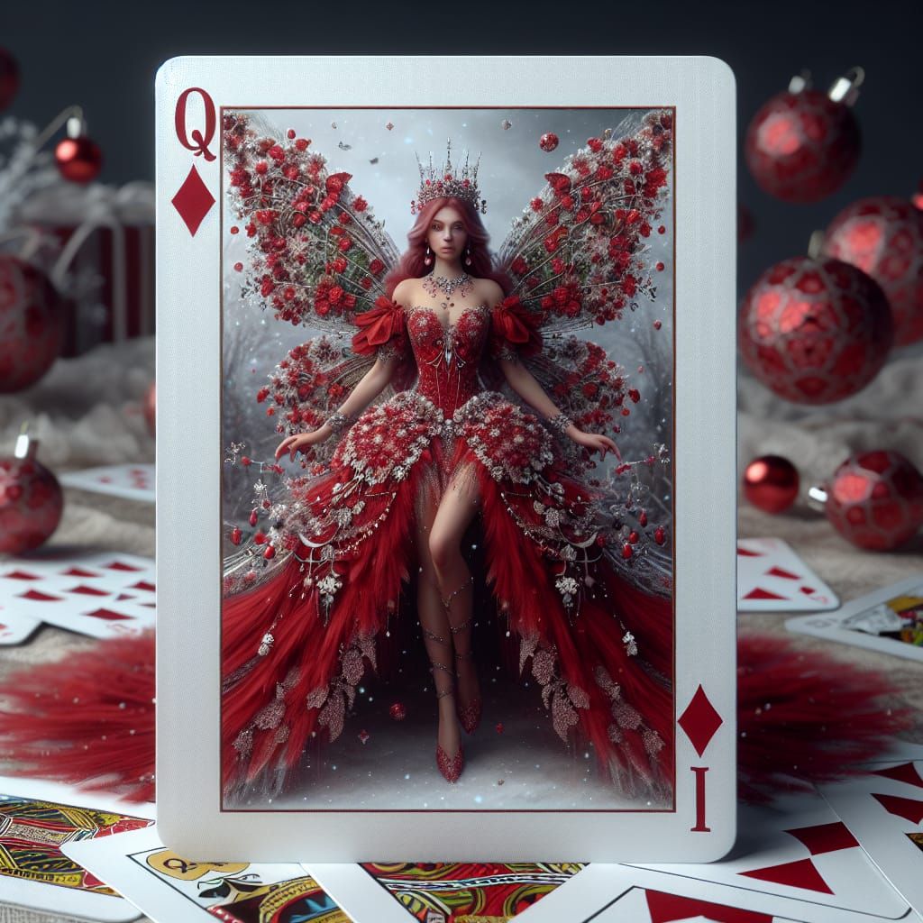 Christmas Fairy Playing Card