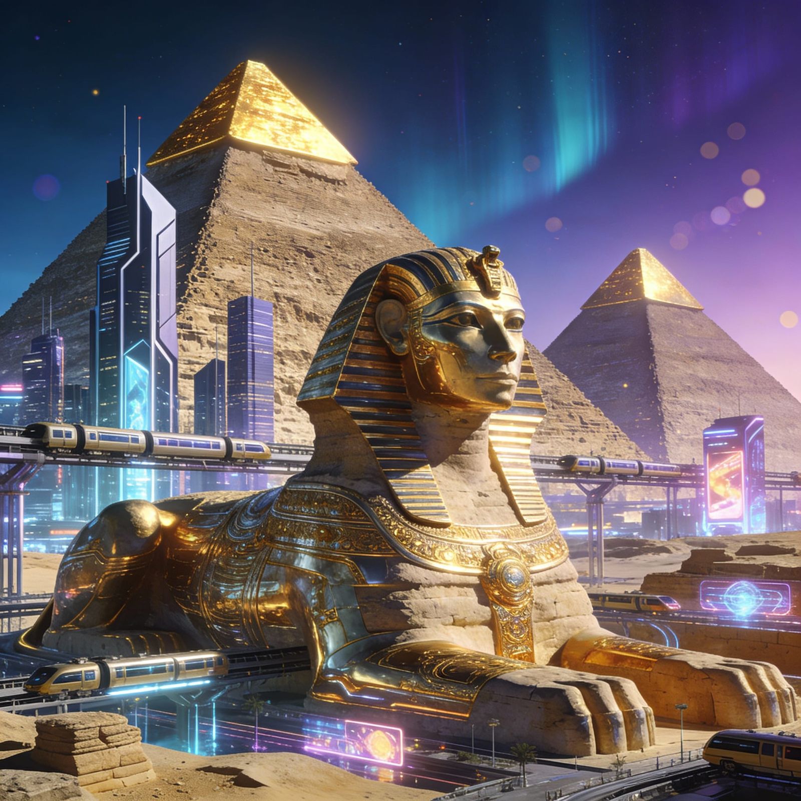 The Pyramids of Giza Plateau Re-Imagined