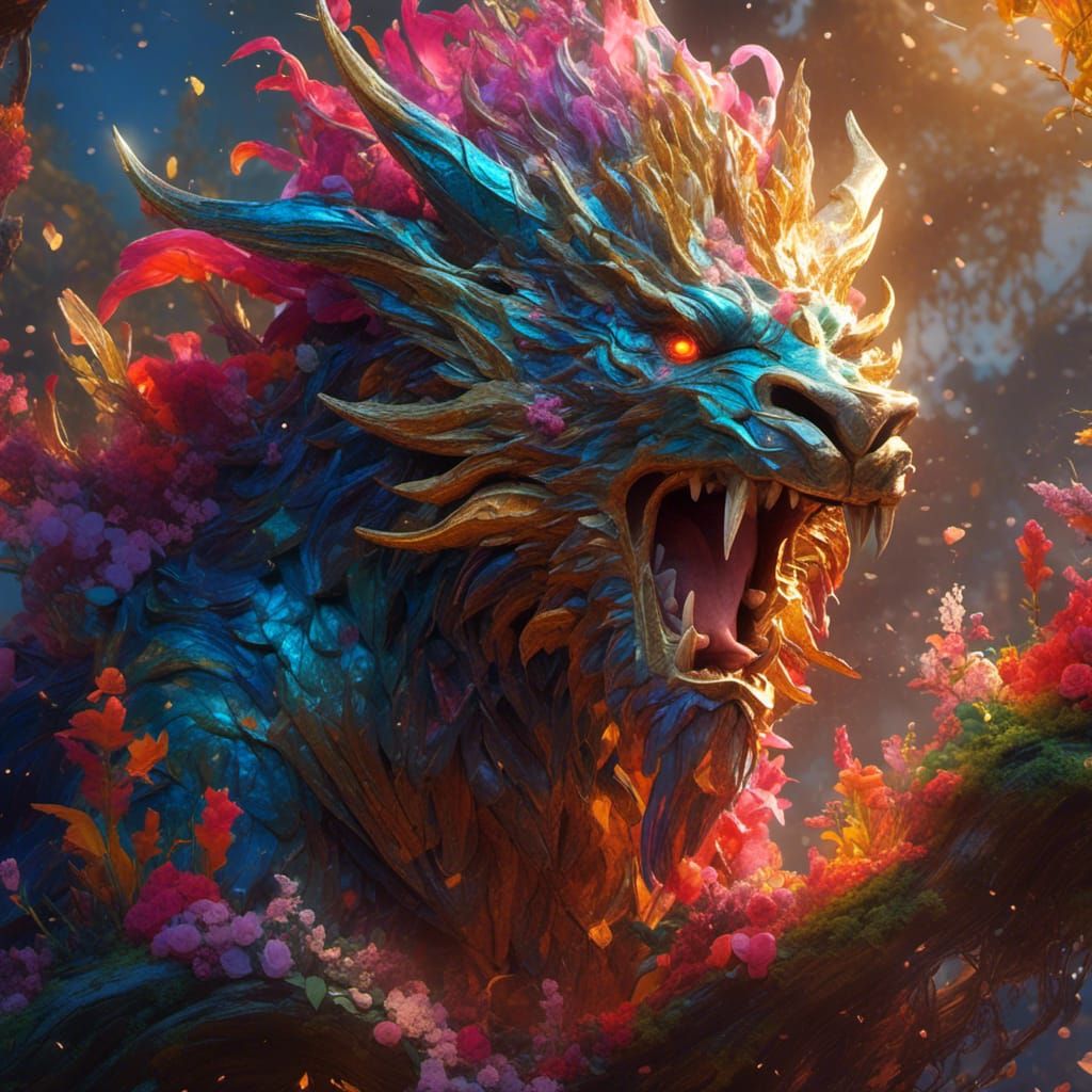 Legendary Mythical Magical Beast the Wood Dragon - AI Generated Artwork -  NightCafe Creator