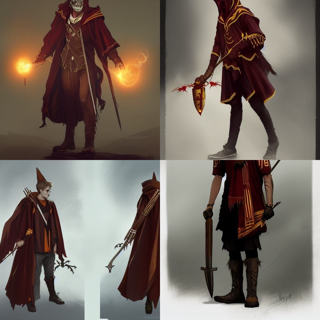 Gryffindor quidditch beater halloween costume male spooky AI