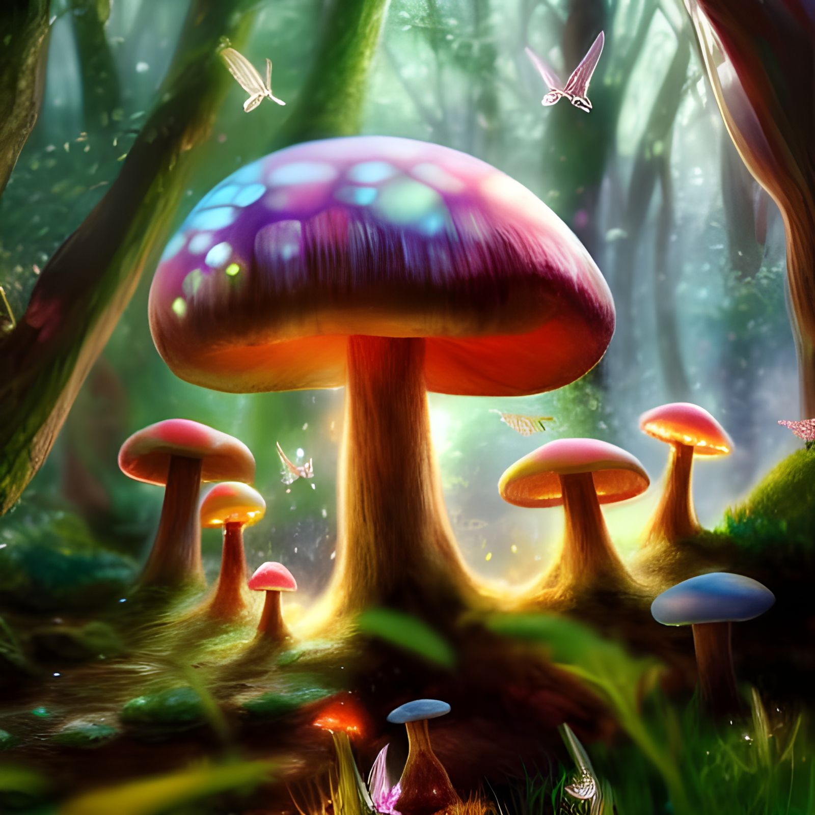 Fungi Tales (4) - AI Generated Artwork - NightCafe Creator