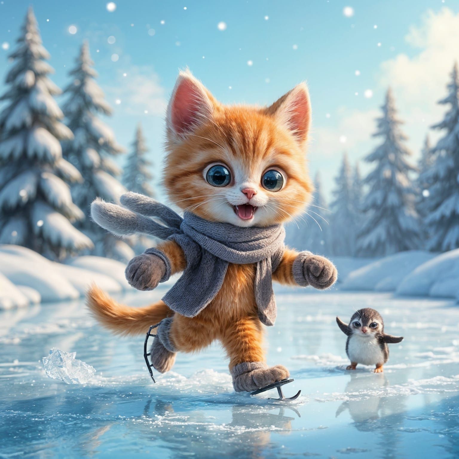 Hobby: Skating With a Friend   by @Sharon B