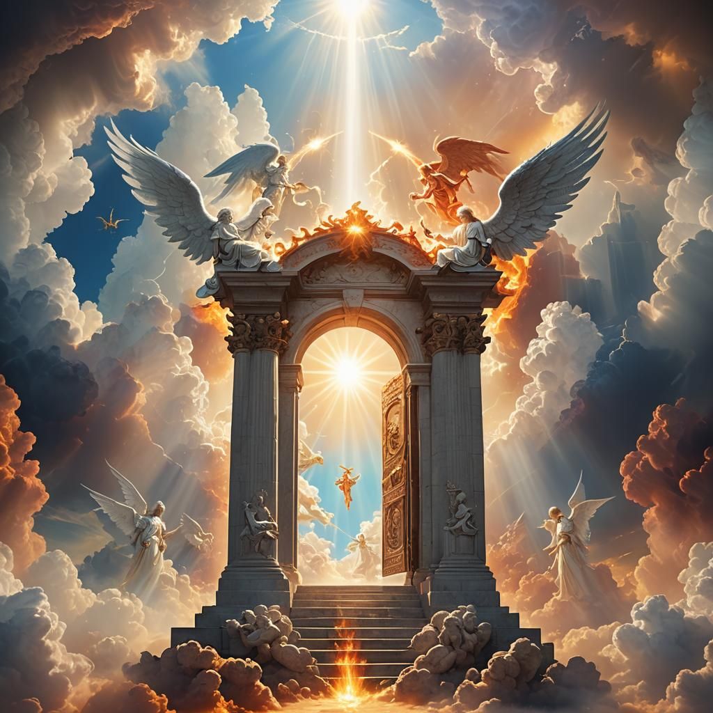 The heavenly realm: Angels and demons meet at the gateway to heaven and hell  by @Joann Buntine