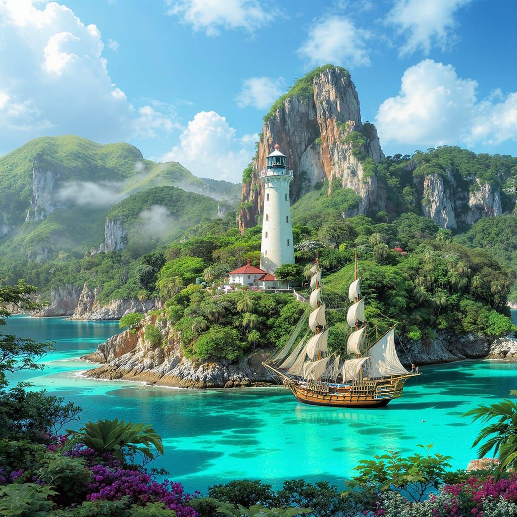 נוף טרופי ימי