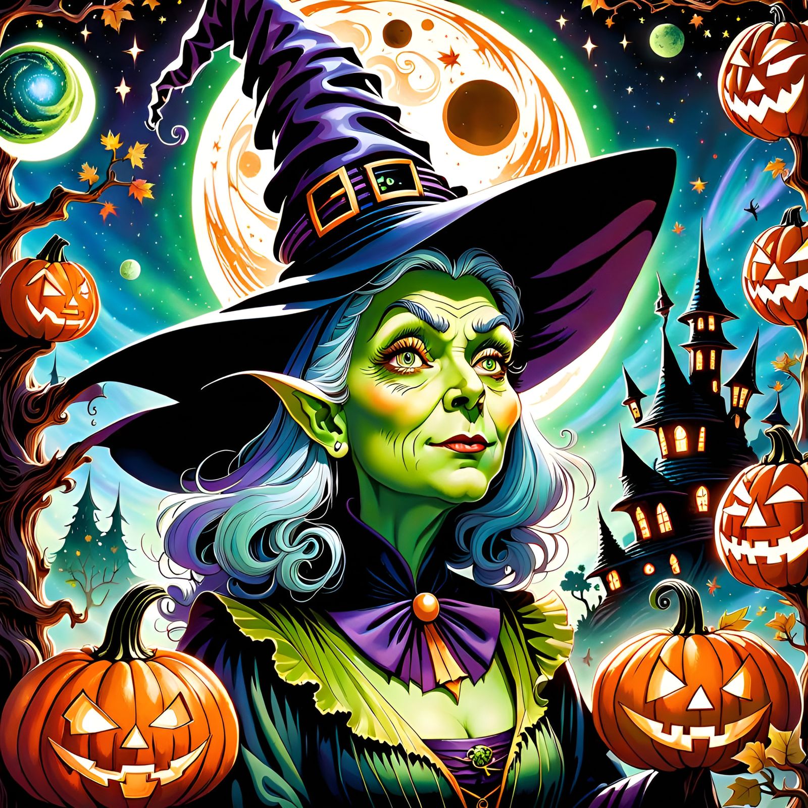 Witches Halloween AI Generated Artwork NightCafe Creator