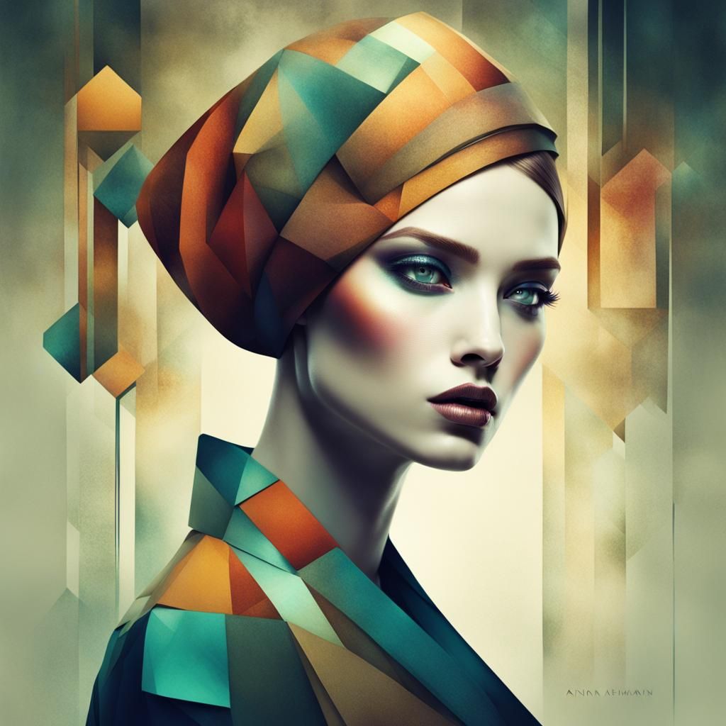 Dramatic Portrait of a Model - AI Generated Artwork - NightCafe Creator