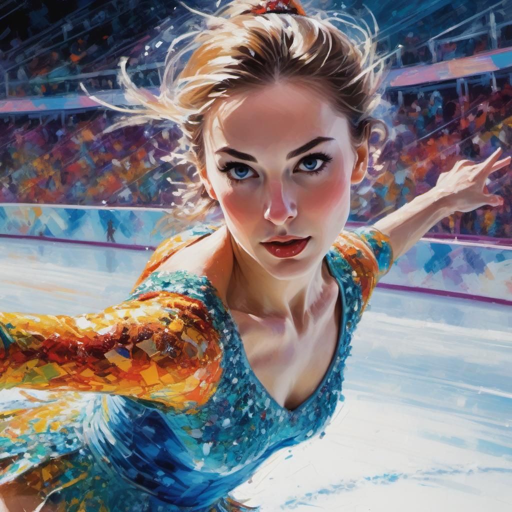 Skating at the Olympics  by @QueenKittyKat