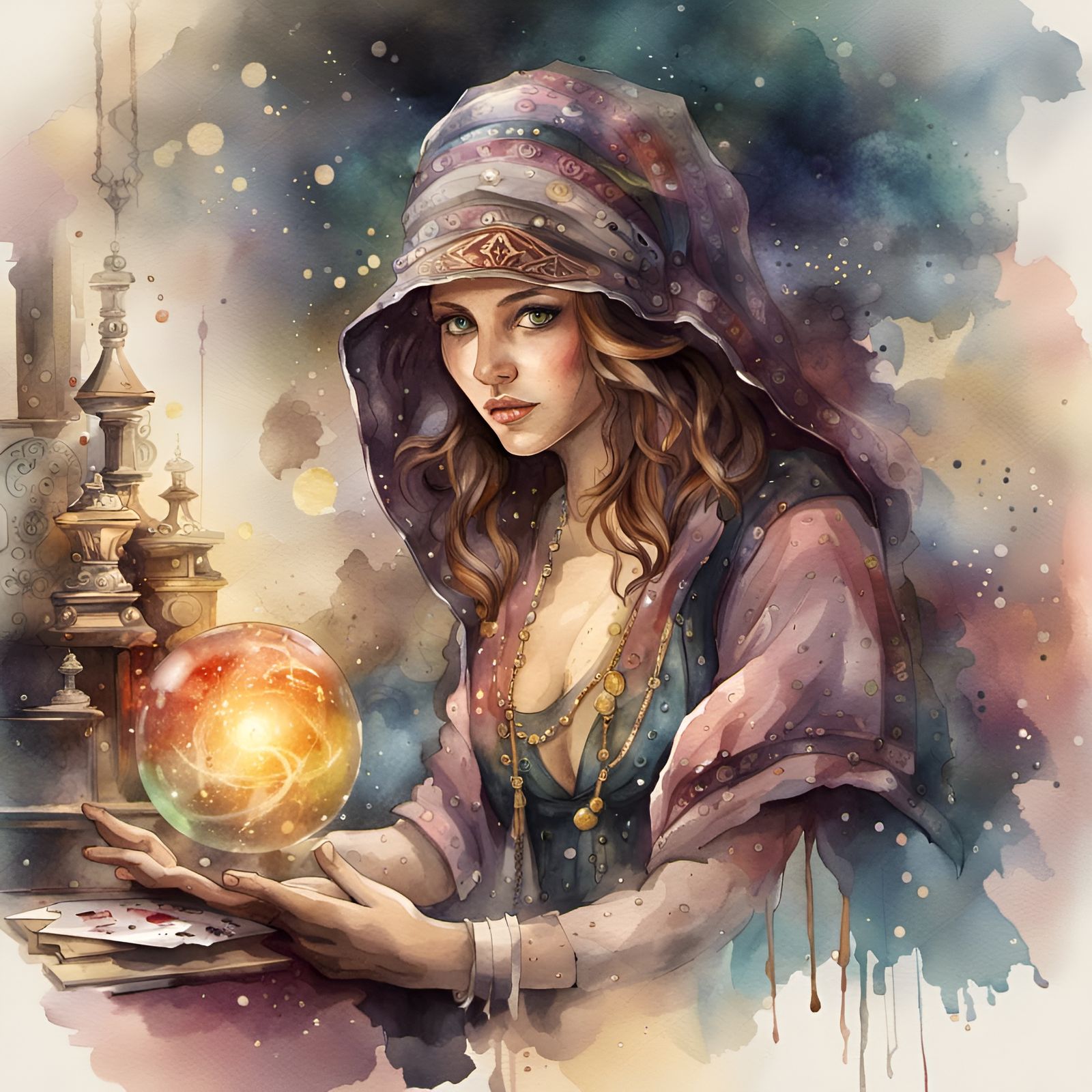 Fortuneteller, - AI Generated Artwork - NightCafe Creator