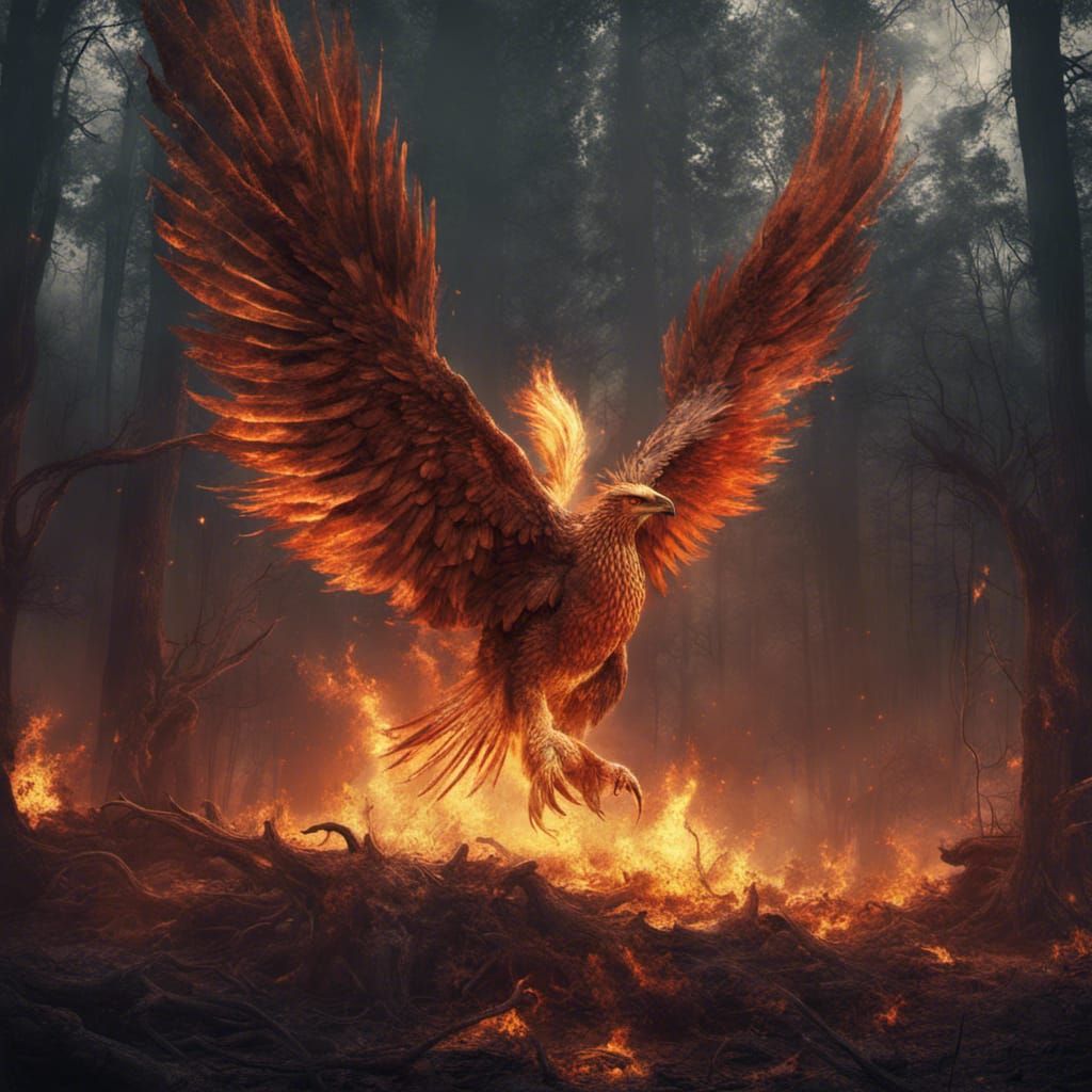 The Mythical Phoenix   by @The post apocalyptic creator
