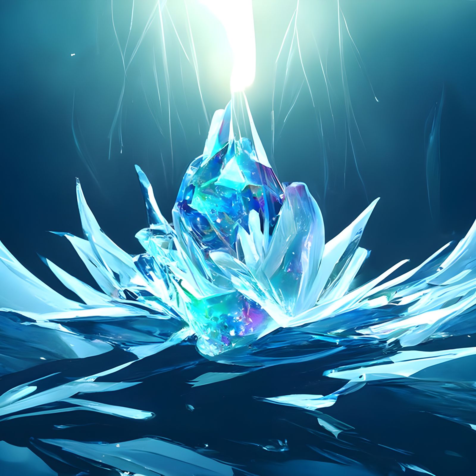 Ice Rose - AI Generated Artwork - NightCafe Creator