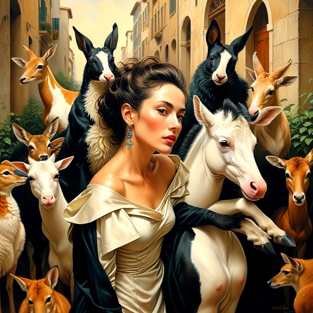 Stunning Hyperrealistic Portrait of a Vibrant Woman in a Fan...