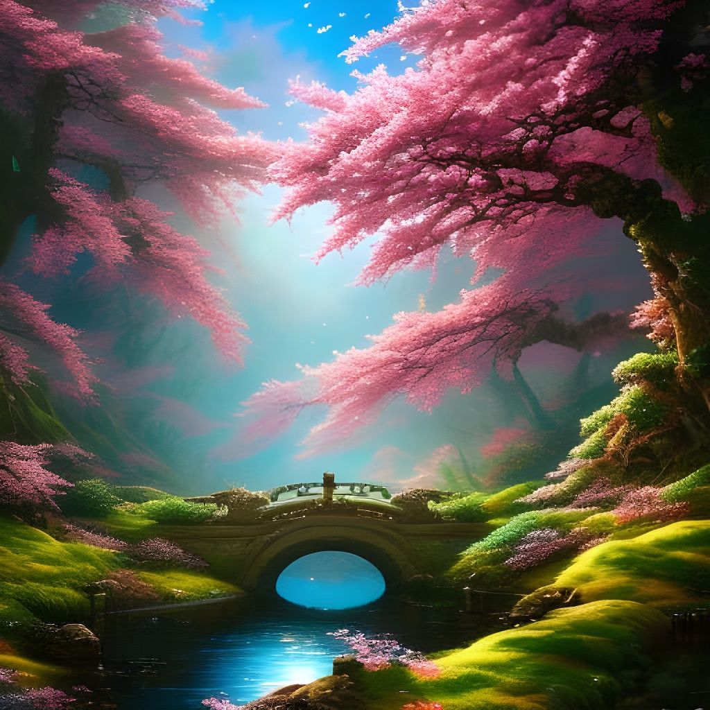 cherry blossoms - AI Generated Artwork - NightCafe Creator