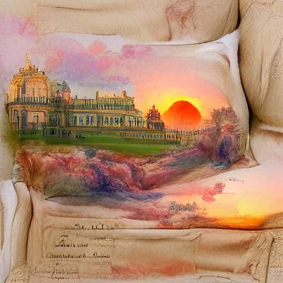 Victorian sketches: Sunset over the Palace