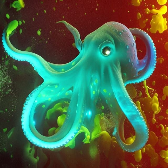 Octopus in ink - AI Generated Artwork - NightCafe Creator