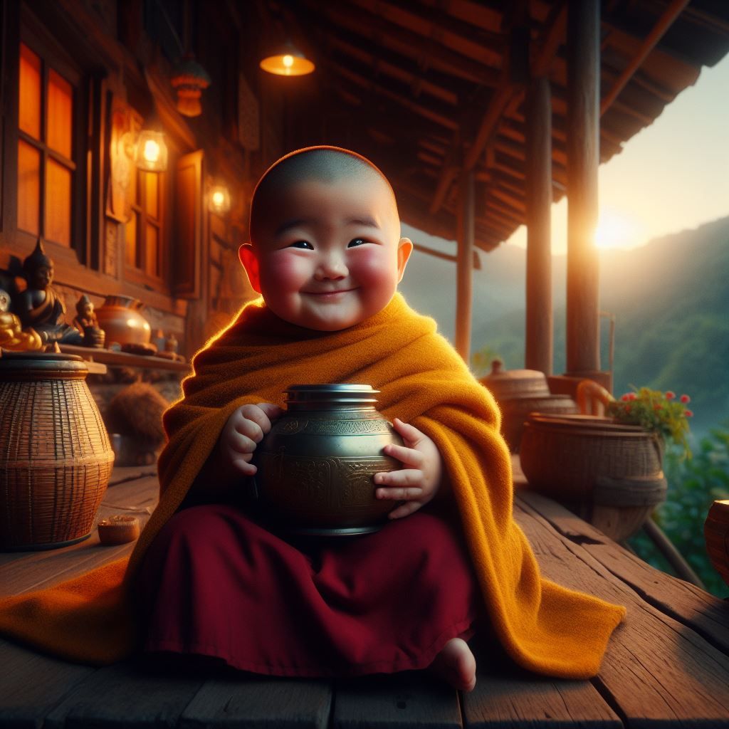 Thien Yeu drinking morning tea