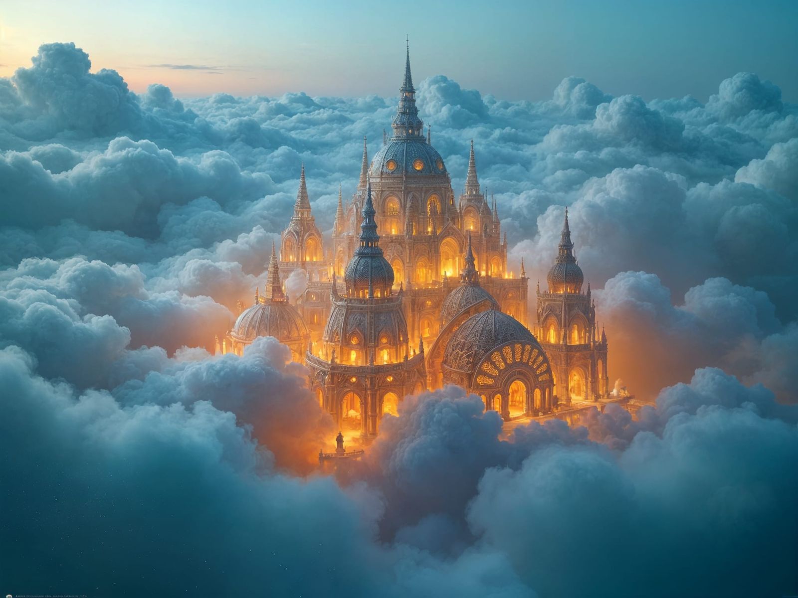 temple in the clouds  by @Krawuzzn