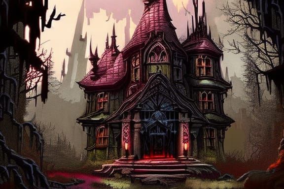 haunted manor   by @shooflower