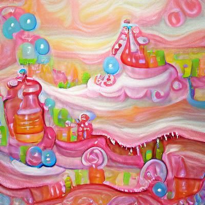 Kerosene baby cake pink bubbles