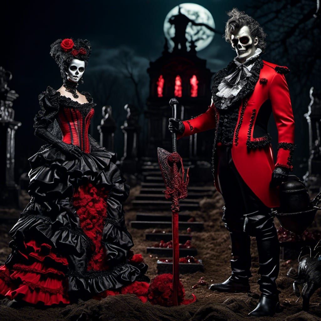 Rococo-Horrorcore Grave Diggers Red