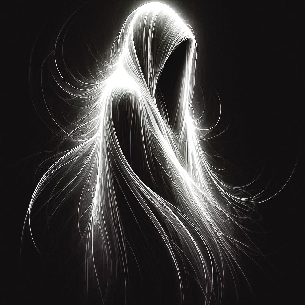 Monochromatic Figure In Flowing, Hooded Robe, Ethe(1)