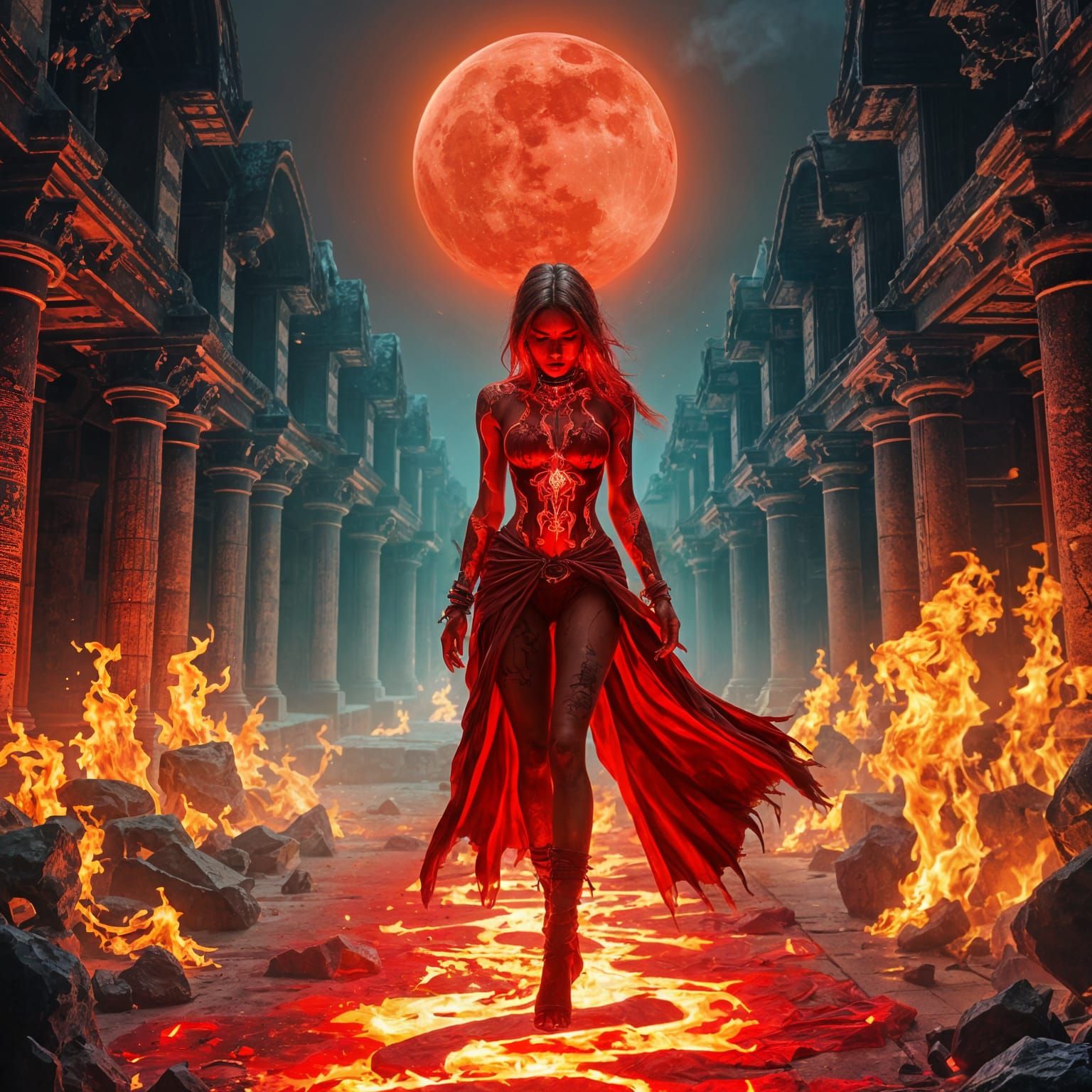 Blood moon  by @Eldesh