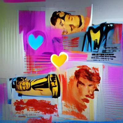 Love my men filmic concept art pop art