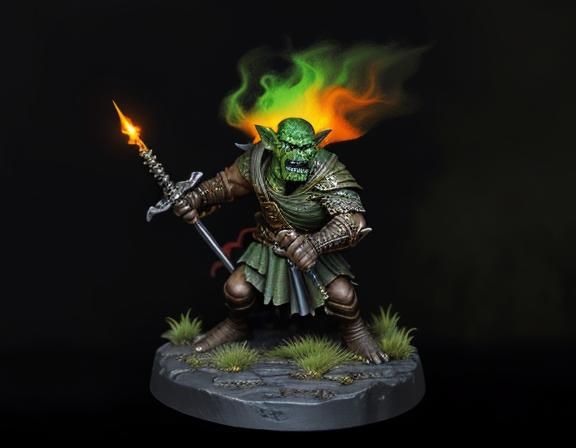 a goblin weilding in a small sword