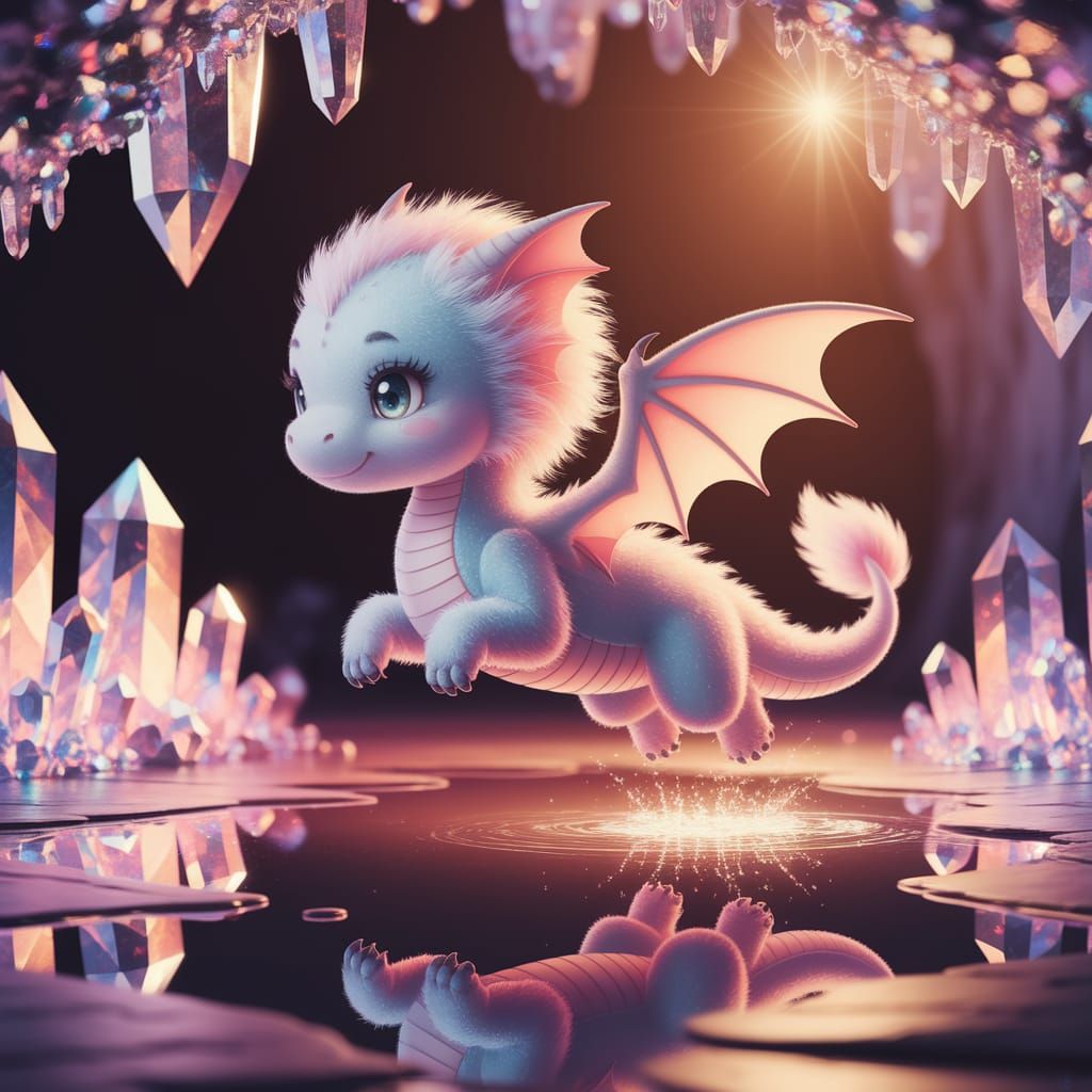 Kawaii Dragon  by @Hawk