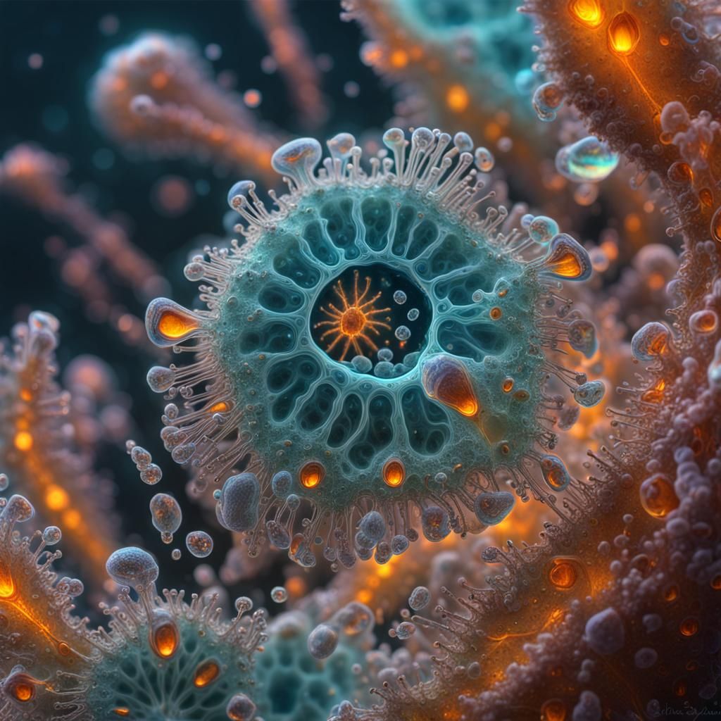 Vivid amoeba  by @photon