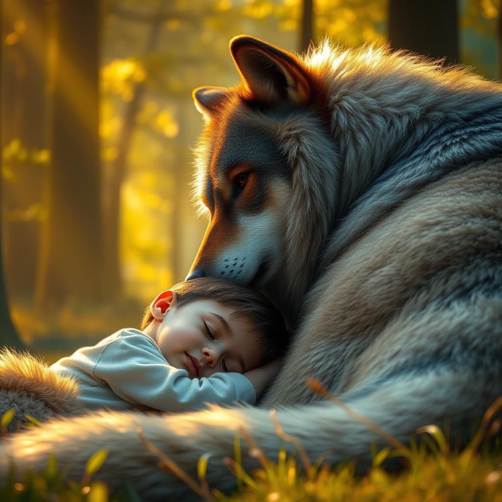 The wolf and the boy  by @lysangelle