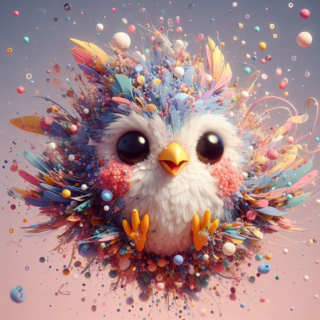Confetti bird