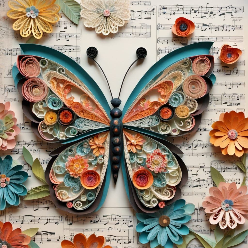 Paper butterfly   by @Vochomurka