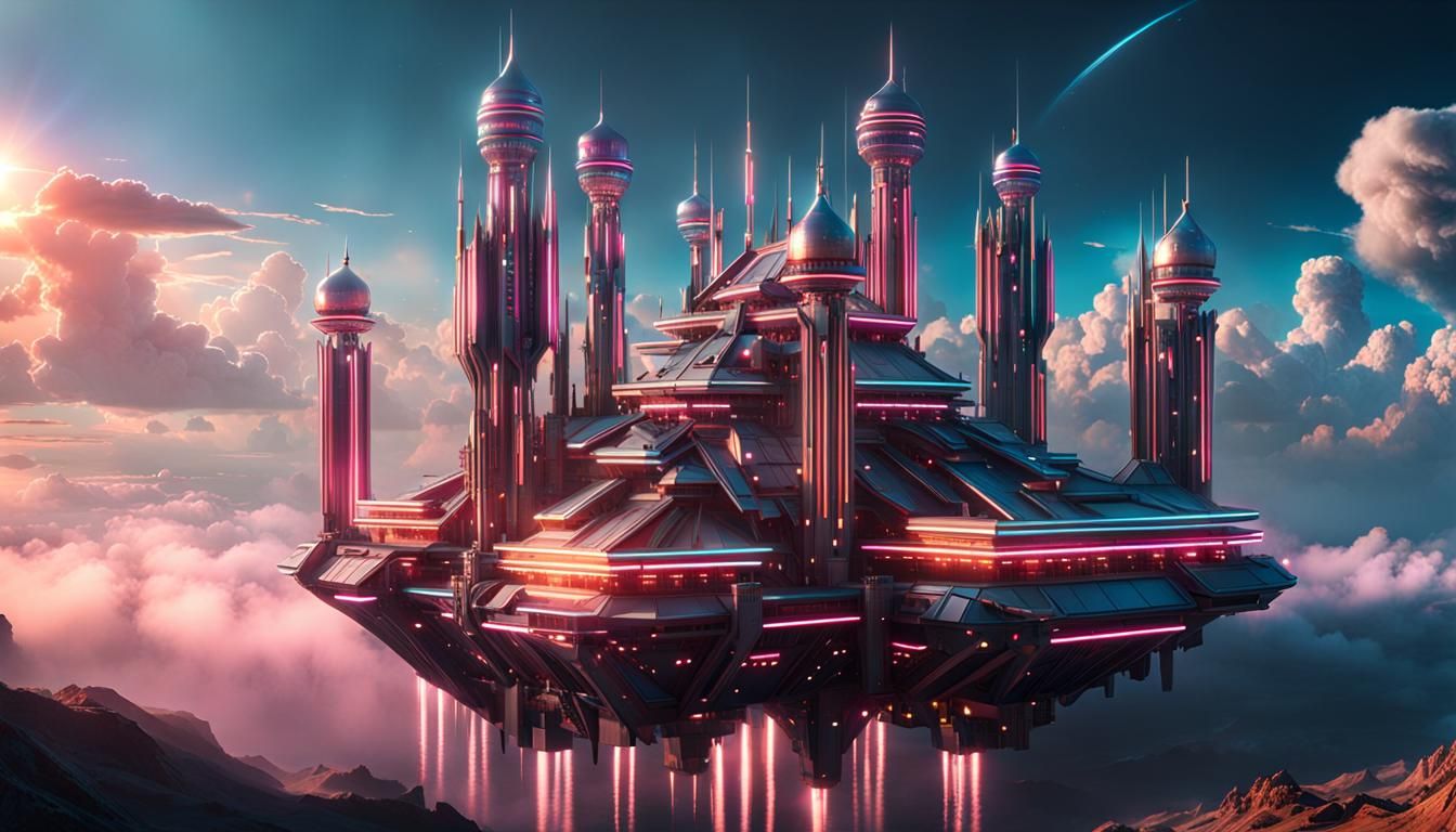 Futuristic Cyber Castle