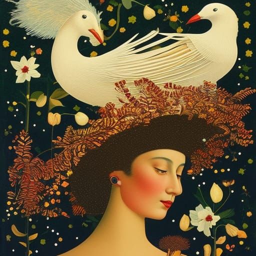 Girl at Piano: Expressionist Cut Paper Collage