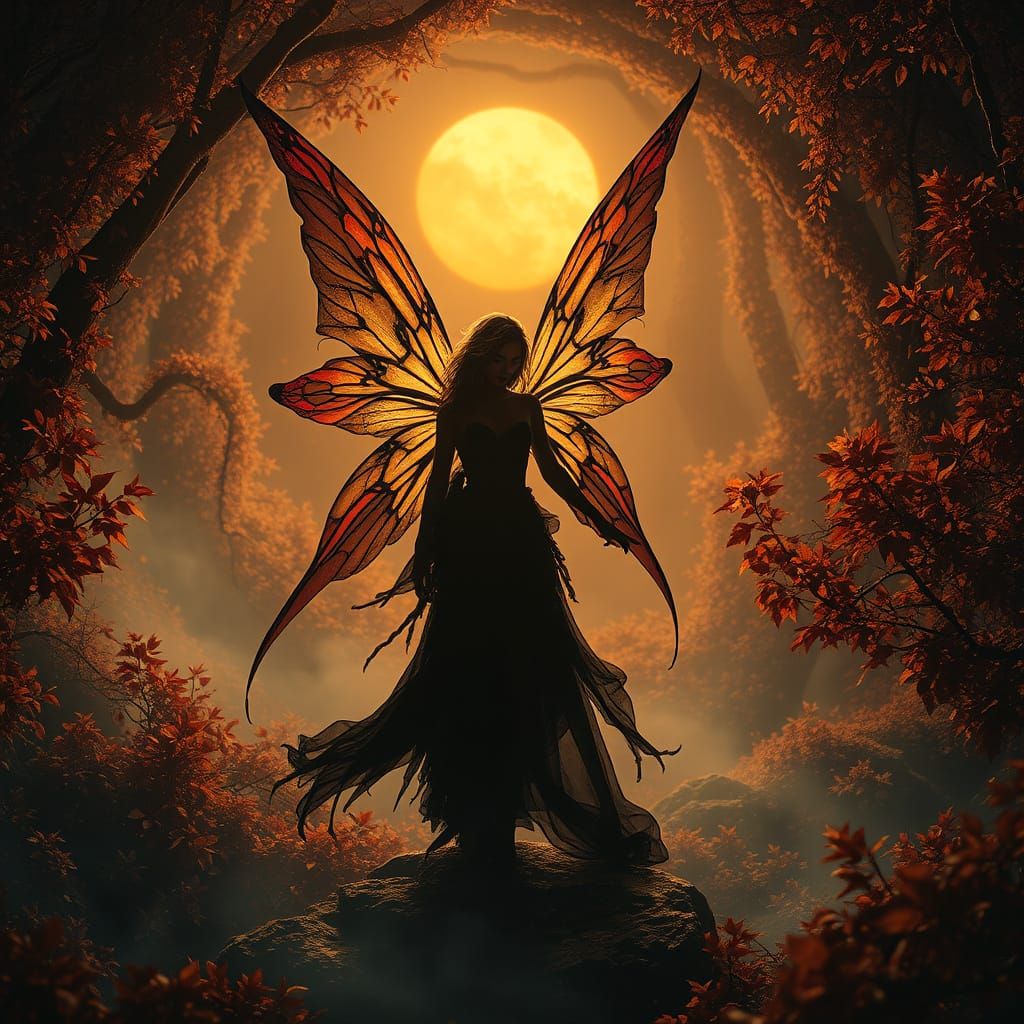 silhouette of a fairy  by @Fortuna