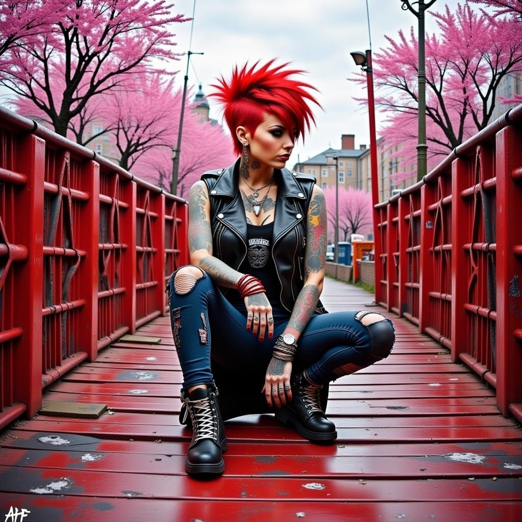 <lora:Punk Flux:1.0> 