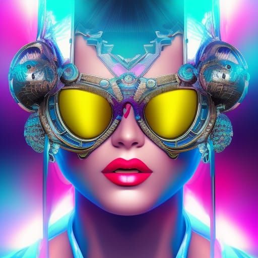 A Funky Lady with a Funky Eyewear - AI Generated Artwork - NightCafe ...