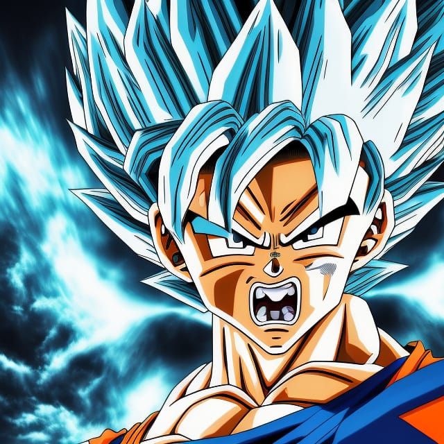 Dragonball, Goku, Hyperrealistic, splash art, concept art, mid shot ...