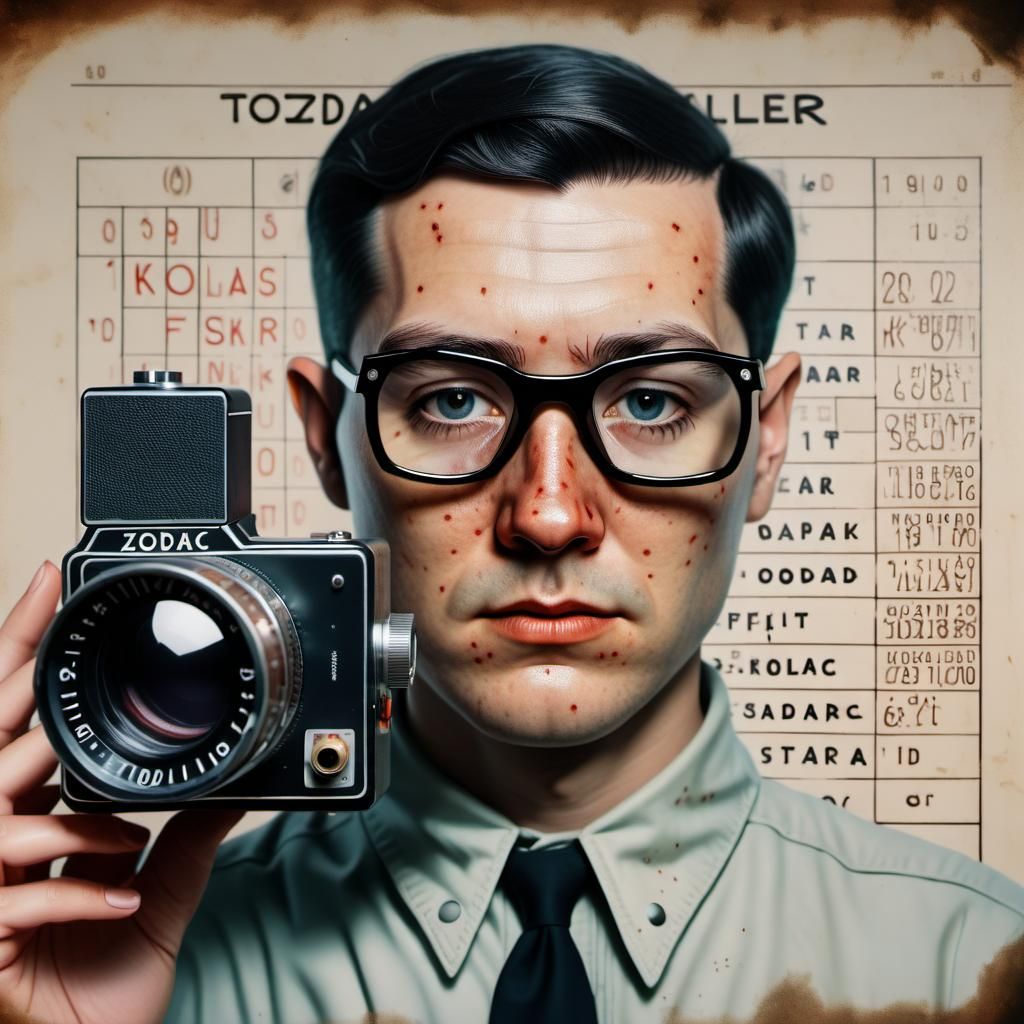 The zodiac killer 8k resolution concept art Kodak Ektar retr...