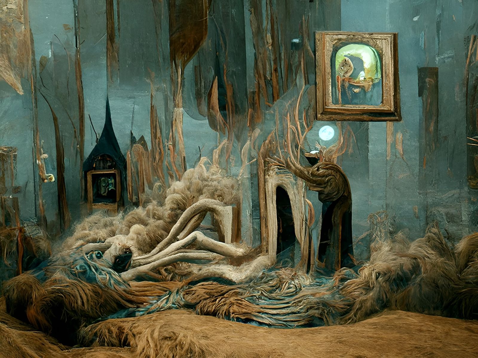 Lucid Nightmare Vignette - Lost Taxidermal Gallery - AI Generated ...