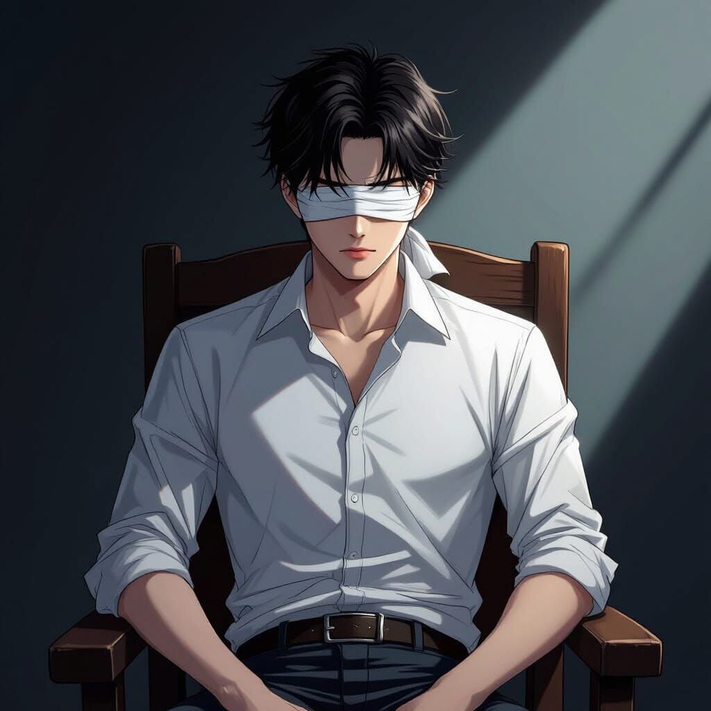 Manhwa Book Cover: Innocent Man Tied in Dark Room