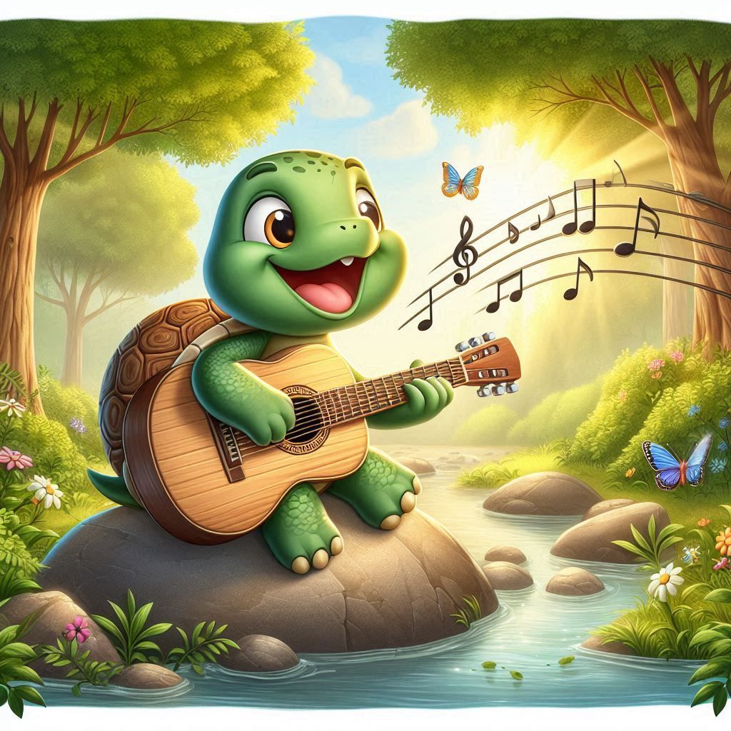 Turtle Playing Guitar🎸