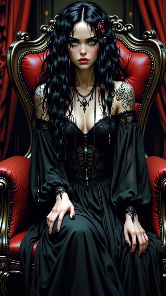 A Gothic mother <lora:Wild Beauty:1.0> 