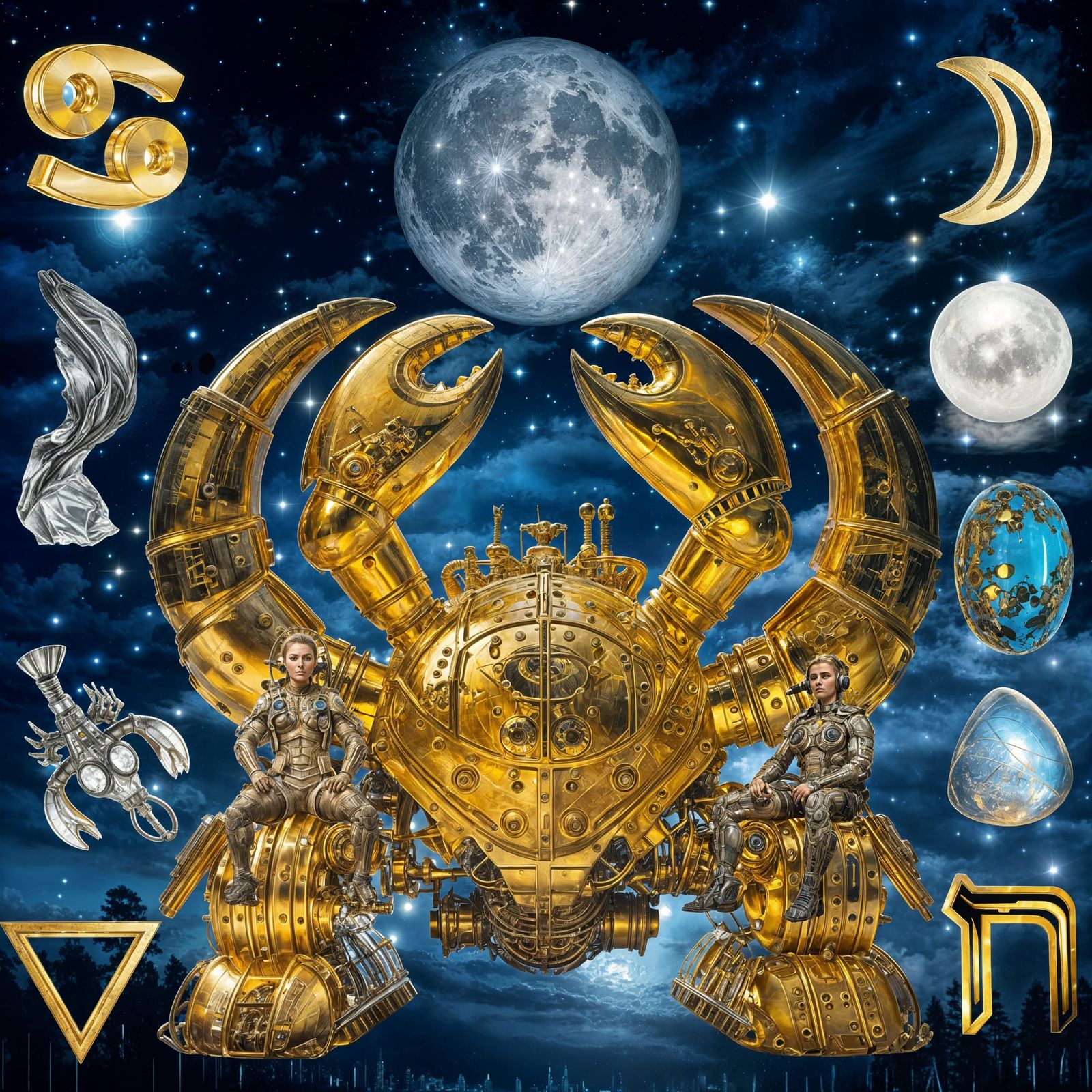 "CANCER"  ("THE CRAB"): THE SIGN, THE SYMBOL, THE ELEMENT, THE PLANET, THE COLOR, THE METAL, THE PRECIOUS STONES, THE HE...