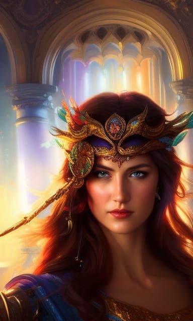 Elf huntress head and shoulders portrait, 8k resolution conc...